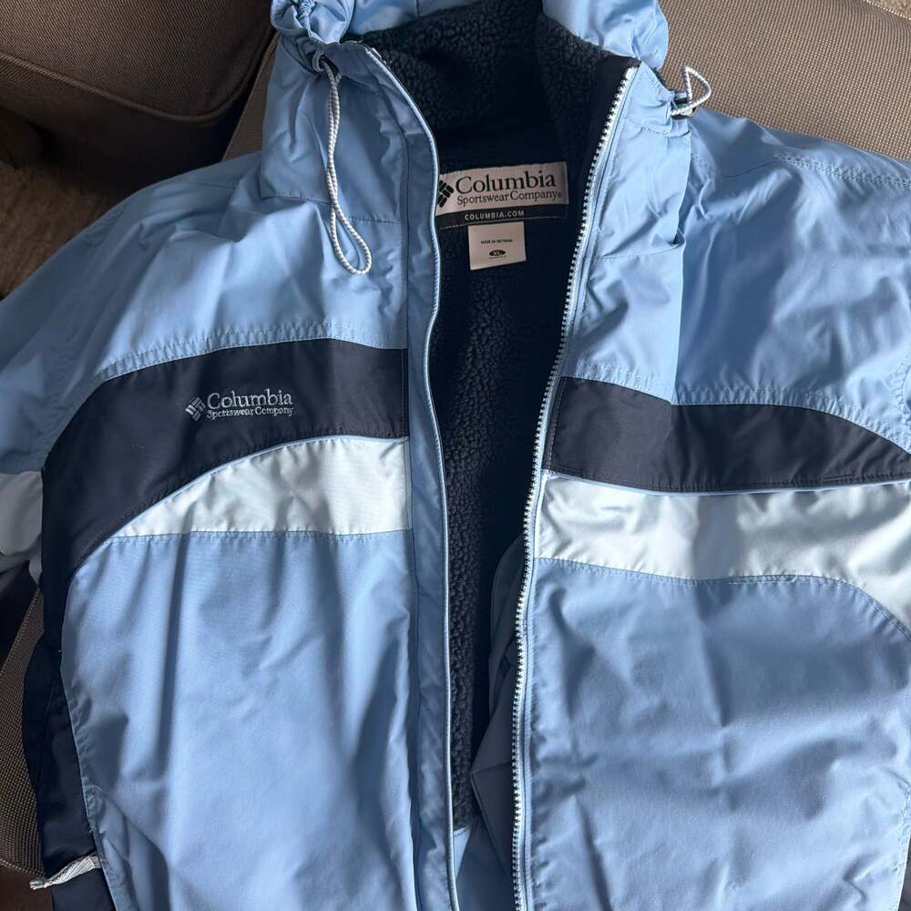 Columbia Windbreaker Jacket Fleece-lined Very Good Condition Small 4 6 4p 6p